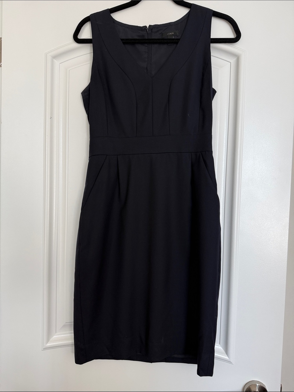 JCrew Classic Navy Sleeveless Sheath Dress